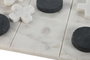 DKD Home Decor Juego Tic Tac Toe de Piedra Blanco 30x30x1,5 cm