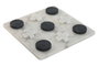 DKD Home Decor Juego Tic Tac Toe de Piedra Blanco 30x30x1,5 cm