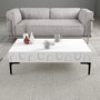 Hanah Home Lyon 3 Mueble de Salón Completo, Mesa TV, Estanterías y Mesa de Centro, Blanco y Negro