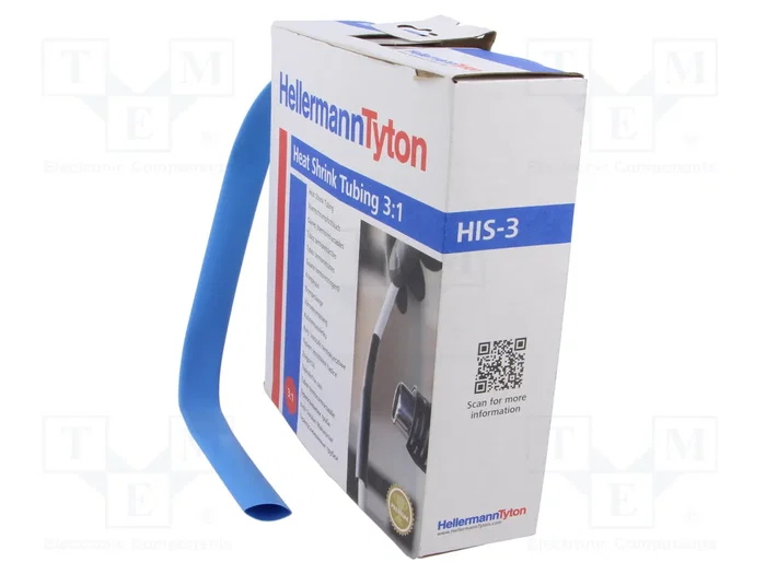 HELLERMANNTYTON Tubo termoretráctil 12mm azul 5m HELLERMANNTYTON Tubo termoretráctil 12mm azul 5m