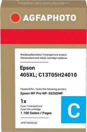 Agfa Photo Cartucho de tinta cian APET405XLCD