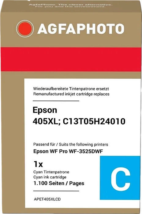 Agfa Photo Cartucho de tinta cian APET405XLCD Agfa Photo Cartucho de tinta cian APET405XLCD