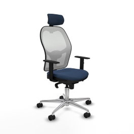 PIQUERAS Y CRESPO Silla de oficina Jorquera Azul Marino y Blanco