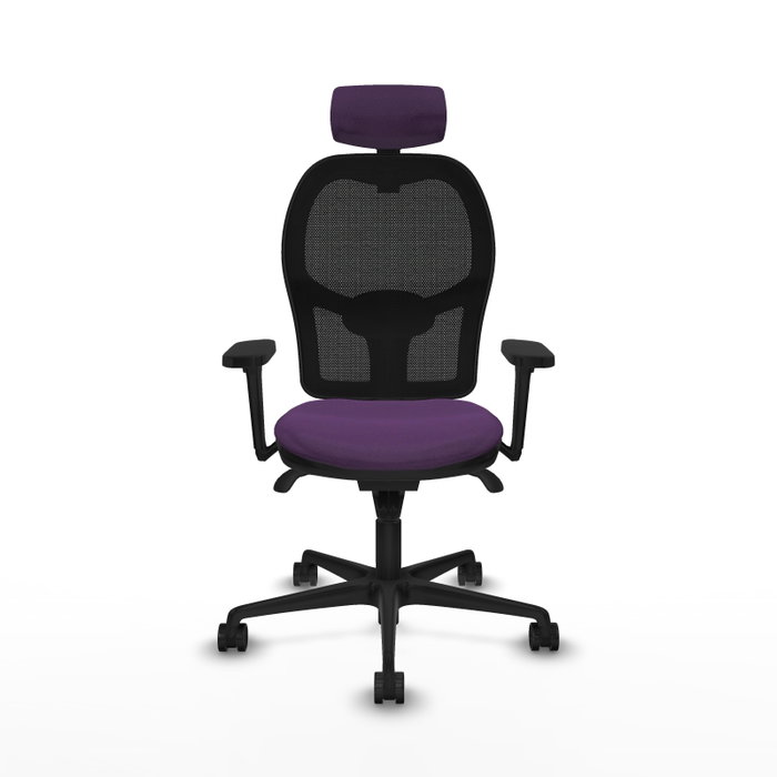 PIQUERAS Y CRESPO Silla de oficina Jorquera con mecanismo sincro, morado y negro