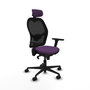 PIQUERAS Y CRESPO Silla de oficina Jorquera con mecanismo sincro, morado y negro