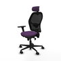PIQUERAS Y CRESPO Silla de oficina Jorquera con mecanismo sincro, morado y negro