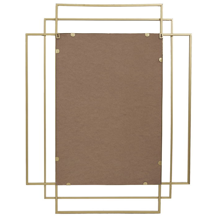 Home Deco Factory Espejo Art Deco Dorado Metal Lounge 70x3x97 cm