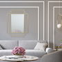Home Deco Factory Espejo Art Deco Dorado Metal Lounge 70x3x97 cm