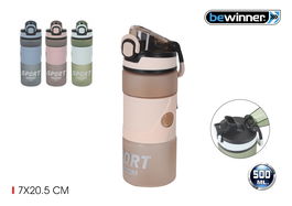 Bewinner Botella Sport Agua 500ml Medidas 6.9 x 20.7 x 7.9 cm (12 Unidades)