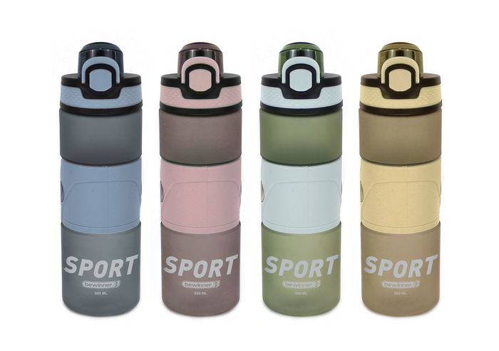 Bewinner Botella Sport Agua 500ml Medidas 6.9 x 20.7 x 7.9 cm (12 Unidades)
