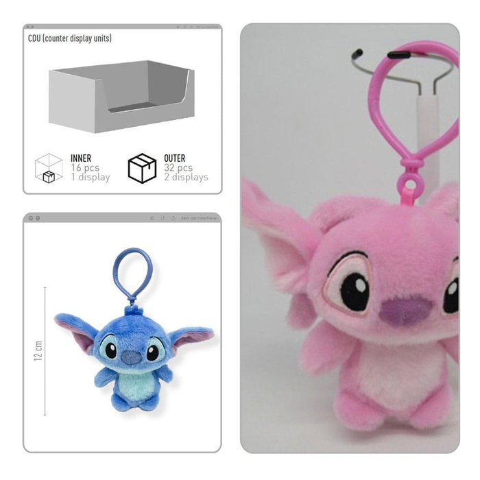 Lilo & Stitch Llaveros Peluche 12 cm Surtido (24) Lilo & Stitch Llaveros Peluche 12 cm Surtido (24)
