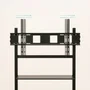 TooQ Soporte de Suelo Ajustable con Ruedas FS20105M-B para TV de 60 a 105 Pulgadas, Acero Negro, Carga Máx. 120 kg, Altura Ajustable 1275-1500 mm