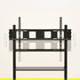 TooQ Soporte de Suelo Ajustable con Ruedas FS20105M-B para TV de 60 a 105 Pulgadas, Acero Negro, Carga Máx. 120 kg, Altura Ajustable 1275-1500 mm