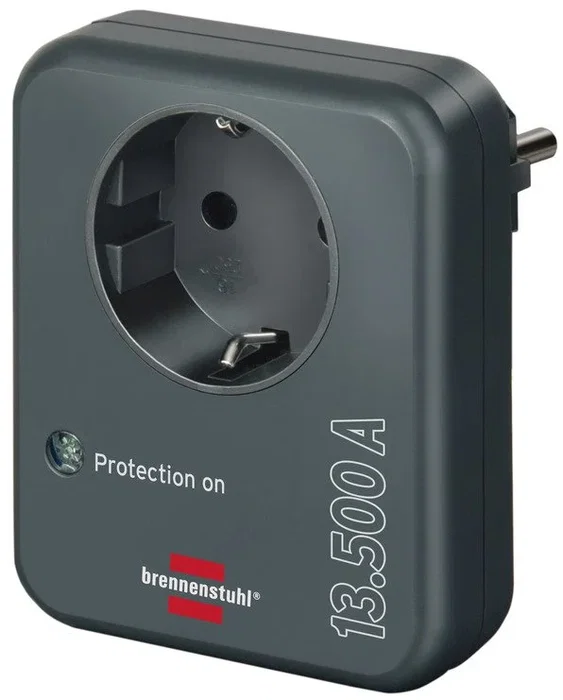 Brennenstuhl Adaptador protector de sobretensión 13.500A Antracita 1506996 Brennenstuhl Adaptador protector de sobretensión 13.500A Antracita 1506996