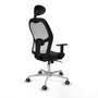 PIQUERAS Y CRESPO Silla de oficina Jorquera con mecanismo Sincro, negro y blanco