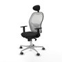 PIQUERAS Y CRESPO Silla de oficina Jorquera con mecanismo Sincro, negro y blanco