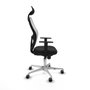 PIQUERAS Y CRESPO Silla de oficina Jorquera con mecanismo Sincro, negro y blanco