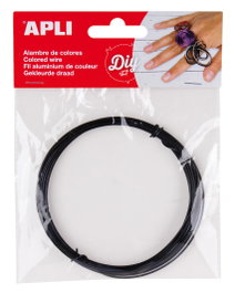 APLI PAPER Set de 5 Hilos de Alambre Negro 1,55 mm x 5 m