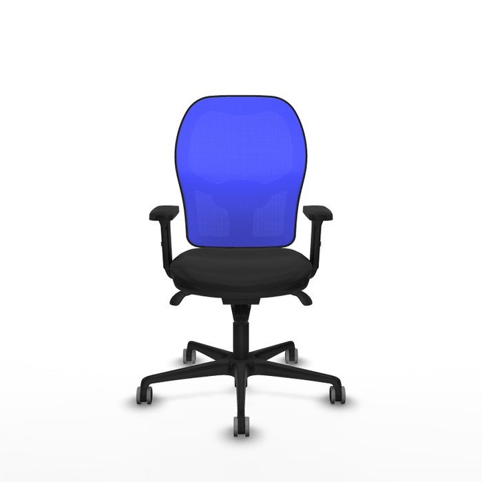 PIQUERAS Y CRESPO Silla de oficina Jorquera con mecanismo Sincro, Negro y Azul