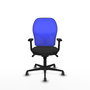 PIQUERAS Y CRESPO Silla de oficina Jorquera con mecanismo Sincro, Negro y Azul