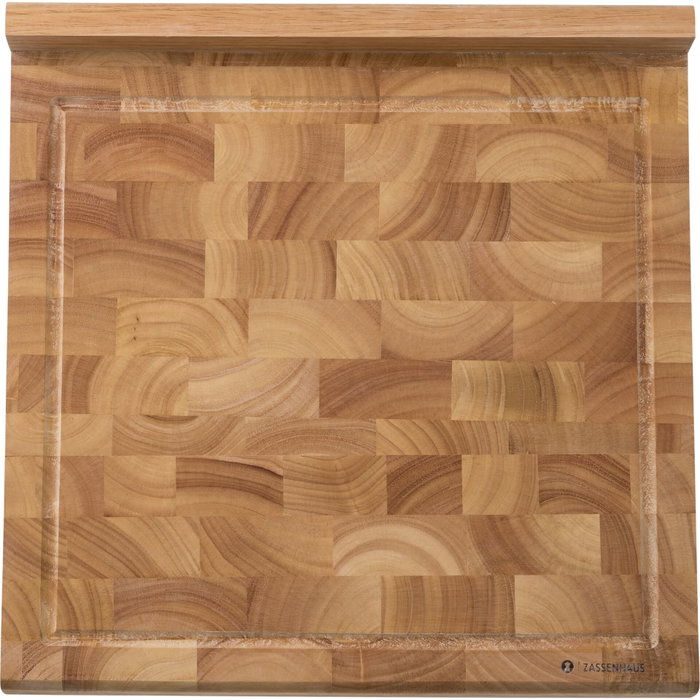 Zassenhaus Tabla de cortar Worktop Rubber Tree de madera de caucho 39x39x4,5 cm Zassenhaus Tabla de cortar Worktop Rubber Tree de madera de caucho 39x39x4,5 cm