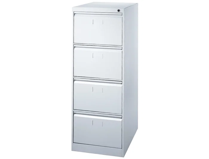 Blanca Fichero 4 Cajones Metal 132 cm Alto 65 cm Prof 47.5 Ancho Gris Guías Telescópicas Antivuelco