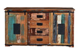 Giner Y Colomer Aparador 4 Cajones Madera Reciclada Multicolor 150 cm