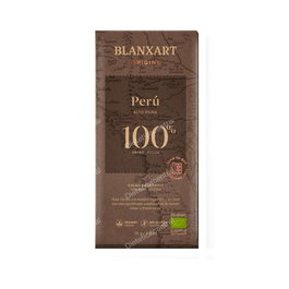 BLANXART Chocolate Negro 100% Cacao Perú 75 Gr Ecológico Vegano Sin Gluten