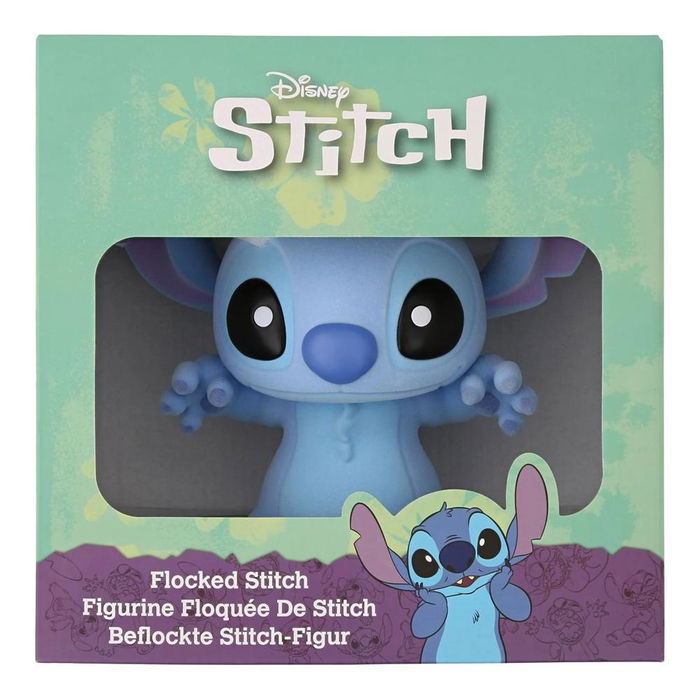 Enesco Figura Flocada de Stitch de Disney - Suave Figura de Colección para Adultos, Alien Azul con Collar de Flores