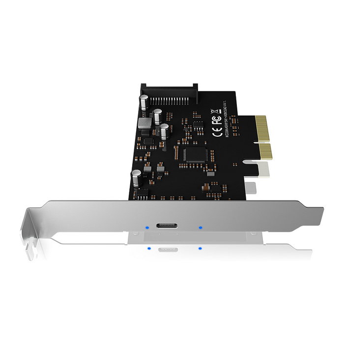 ICY BOX IB-PCI1901-C32 Tarjeta Controladora USB Tipo-C PCIe 3.0, USB 3.2 Gen 2 (20 Gbit/s), Conector SATA, Color Negro