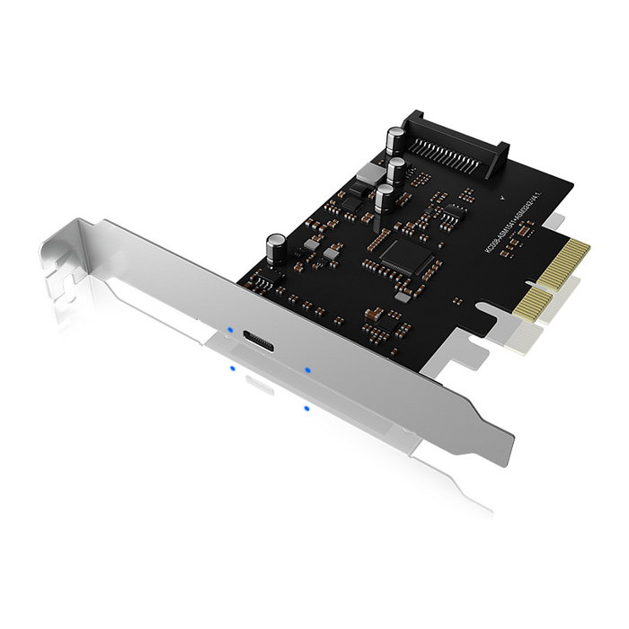ICY BOX IB-PCI1901-C32 Tarjeta Controladora USB Tipo-C PCIe 3.0, USB 3.2 Gen 2 (20 Gbit/s), Conector SATA, Color Negro
