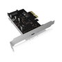 ICY BOX IB-PCI1901-C32 Tarjeta Controladora USB Tipo-C PCIe 3.0, USB 3.2 Gen 2 (20 Gbit/s), Conector SATA, Color Negro