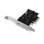 ICY BOX IB-PCI1901-C32 Tarjeta Controladora USB Tipo-C PCIe 3.0, USB 3.2 Gen 2 (20 Gbit/s), Conector SATA, Color Negro