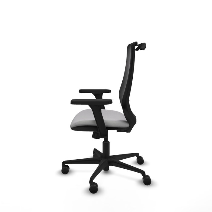 PIQUERAS Y CRESPO Silla de oficina Mardos con mecanismo Sincro, Gris claro y Negro