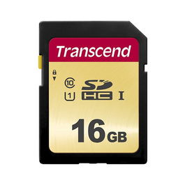 Transcend SDC500S Tarjeta de Memoria SDHC 16 GB, UHS-I, Clase 10, 95 MB/s Lectura, 20 MB/s Escritura, Resistente a Agua, Golpes y Temperatura
