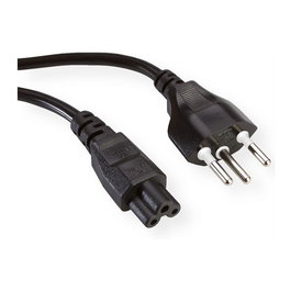 VALUE NETZKBL CH 3POL SW 1M Cable de Alimentación IEC C5 1m 250V 2.5A Negro para Uso en Suiza