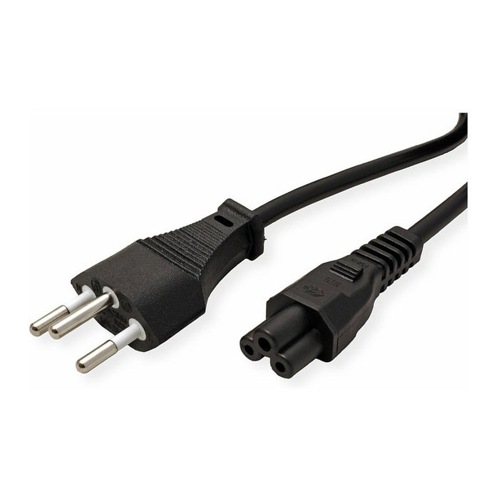 VALUE NETZKBL CH 3POL SW 1M Cable de Alimentación IEC C5 1m 250V 2.5A Negro para Uso en Suiza