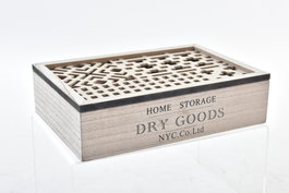 DKD Home Decor Caja Arabe Marron Negro Madera 16x6x24 cm (2 Unidades)