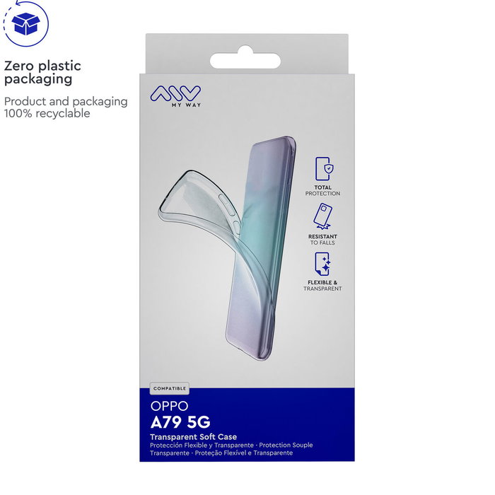 myway funda compatible con Oppo A79 5G transparente
