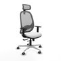 PIQUERAS Y CRESPO Silla de oficina Cilanco con mecanismo Sincro/Traslack, Blanco y Gris
