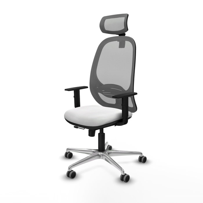 PIQUERAS Y CRESPO Silla de oficina Cilanco con mecanismo Sincro/Traslack, Blanco y Gris PIQUERAS Y CRESPO Silla de oficina Cilanco con mecanismo Sincro/Traslack, Blanco y Gris