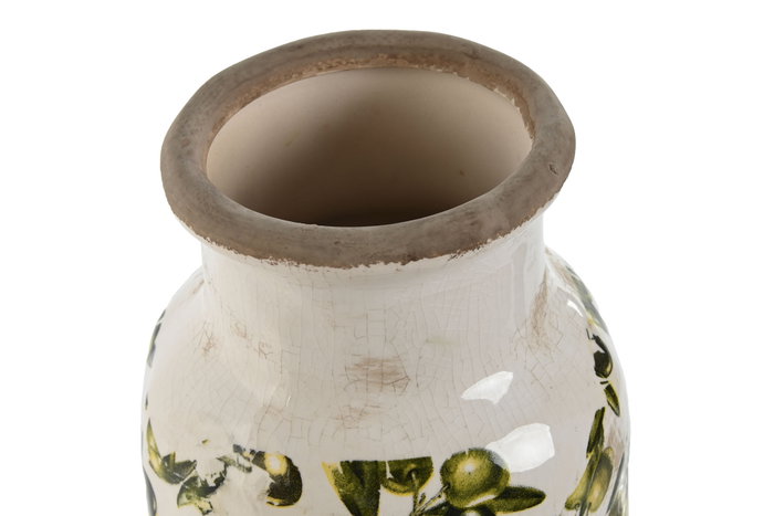 DKD Home Decor Jarrón de Gres Olivo Verde 15x15x31,5 cm