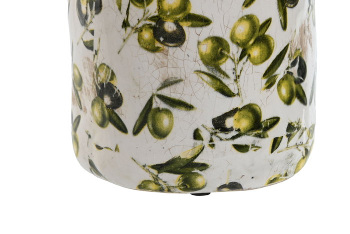 DKD Home Decor Jarrón de Gres Olivo Verde 15x15x31,5 cm