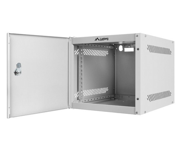 Lanberg Armario Rack de Pared 10Pol 4U Gris Puertas Metálicas