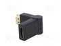 AKYGA Adaptador HDMI enchufe a HDMI enchufe móvil ±90°, negro