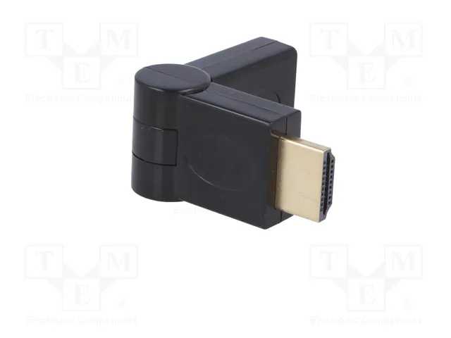 AKYGA Adaptador HDMI enchufe a HDMI enchufe móvil ±90°, negro AKYGA Adaptador HDMI enchufe a HDMI enchufe móvil ±90°, negro