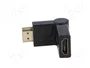 AKYGA Adaptador HDMI enchufe a HDMI enchufe móvil ±90°, negro