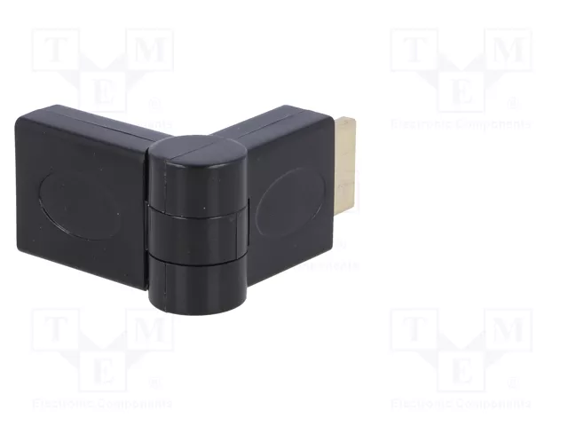 AKYGA Adaptador HDMI enchufe a HDMI enchufe móvil ±90°, negro AKYGA Adaptador HDMI enchufe a HDMI enchufe móvil ±90°, negro