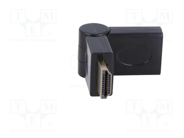 AKYGA Adaptador HDMI enchufe a HDMI enchufe móvil ±90°, negro AKYGA Adaptador HDMI enchufe a HDMI enchufe móvil ±90°, negro