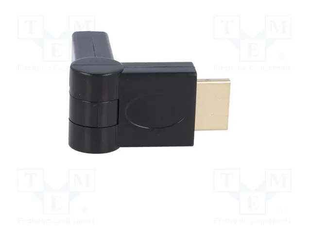 AKYGA Adaptador HDMI enchufe a HDMI enchufe móvil ±90°, negro AKYGA Adaptador HDMI enchufe a HDMI enchufe móvil ±90°, negro